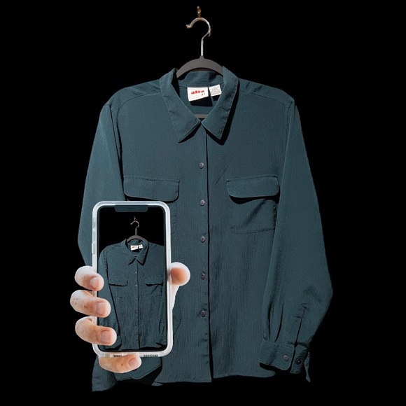 Alia Tops - ❌SOLD❌Alia Ladies Sz 14 Emerald Green l/s Top